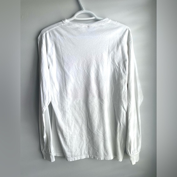 Fruit of the Loom White Field Hockey Long Sleeve Cotton Shirt - Picture 4 of 4